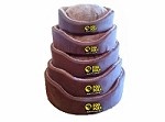 Oval Dog Basket Faux Suede Oval Washable Pet Bed Various Sizes